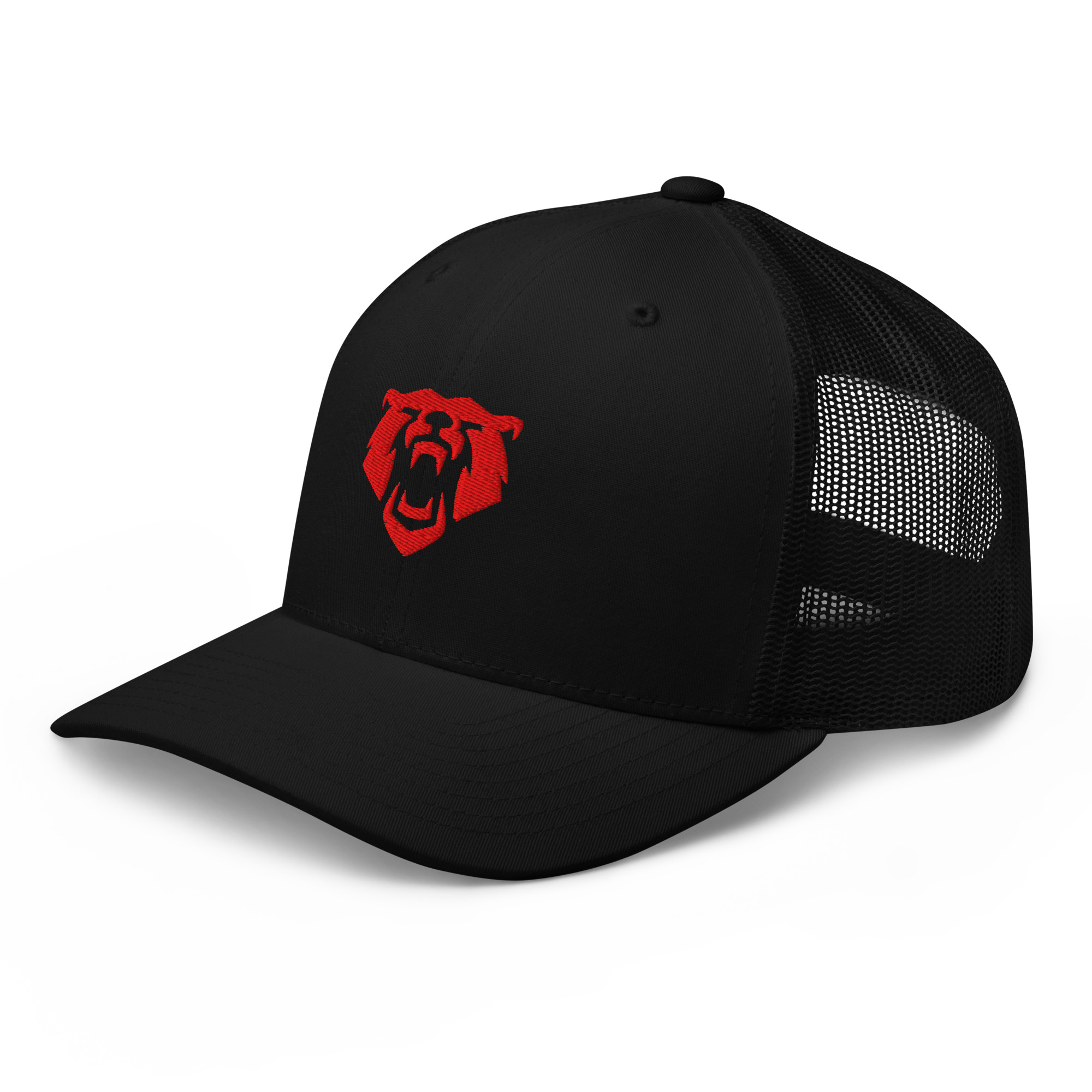 Girzzly Black & Mesh Black | Red Logo